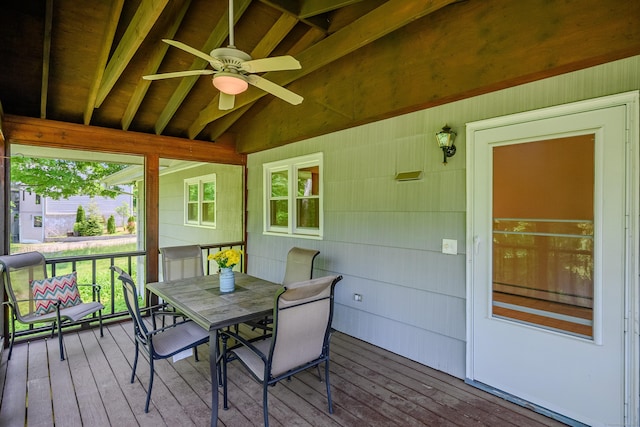 66 Hobby Dr, Ridgefield, CT 06877 - sunroom featuring a ceiling fan and outdoor dining area