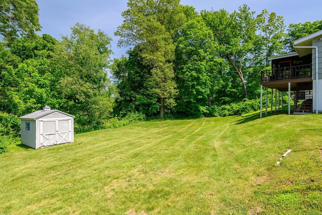 66 Hobby Dr, Ridgefield, CT 06877 - view of grassy yard featuring a wooden deck and stairs