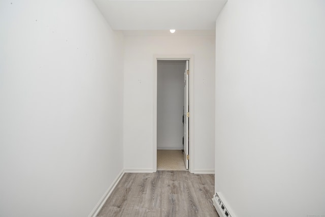 55 Mill Plain Rd Unit 34-14, Danbury, CT 06811 - hallway featuring light wood-style floors and baseboards