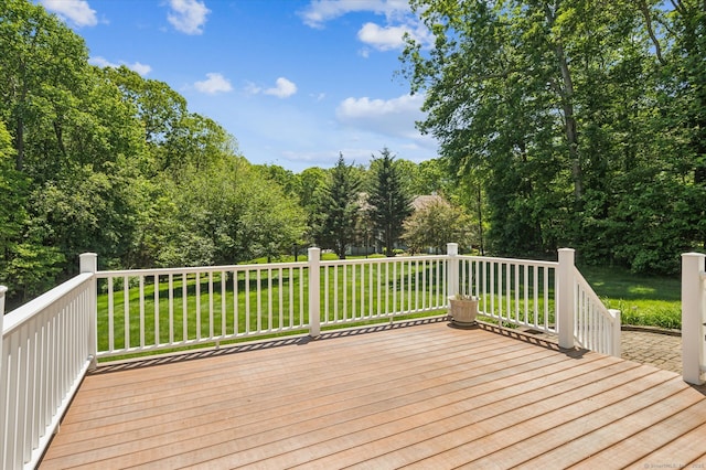 67 Bartman Rd, Haddam, CT 06441 - wooden terrace with a yard