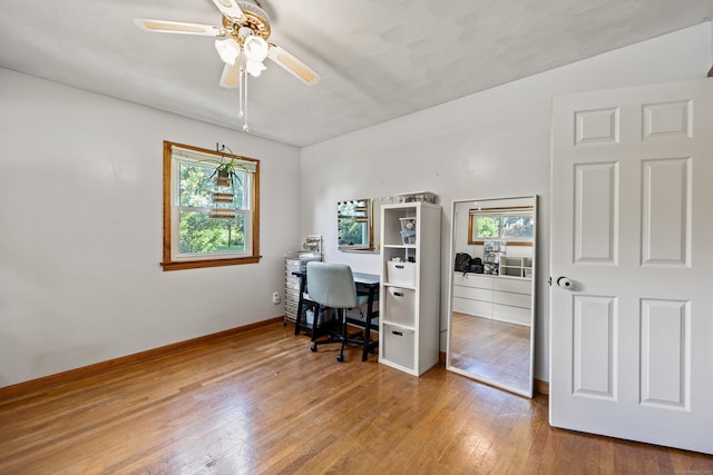 881 Pine St, Bristol, CT 06010 - office space with ceiling fan and hardwood / wood-style floors