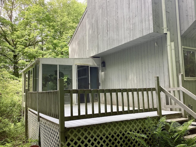 322 N St, Roxbury, CT 06783 - view of home's exterior with a deck and a sunroom