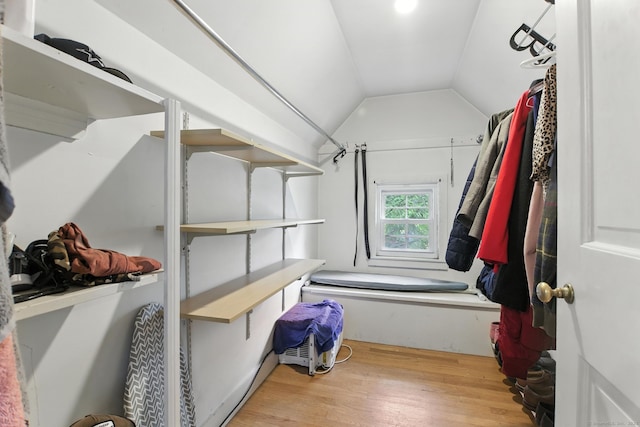567 Bunker Hill Ave, Waterbury, CT 06708 - spacious closet featuring wood finished floors and vaulted ceiling