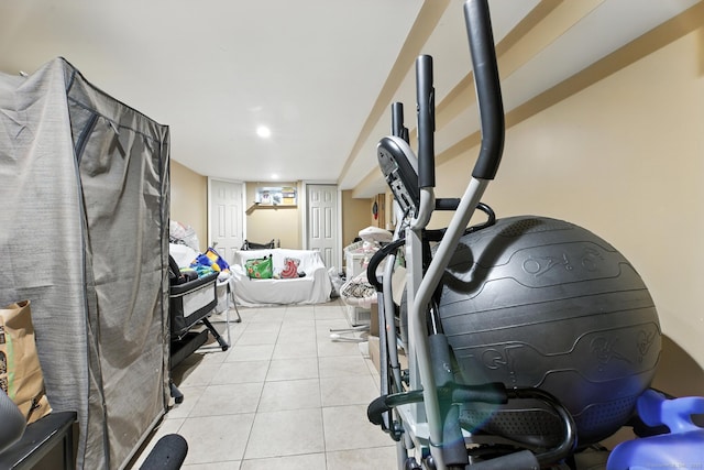 567 Bunker Hill Ave, Waterbury, CT 06708 - workout room with light tile patterned floors