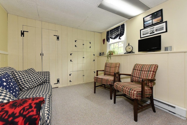 10 Brewer Rd, East Hampton, CT 06424 - living area featuring carpet flooring and baseboard heating