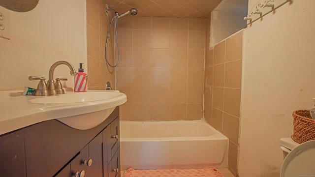 1149 Central Ave, Bridgeport, CT 06607 - bathroom featuring toilet, vanity, and shower / bathtub combination