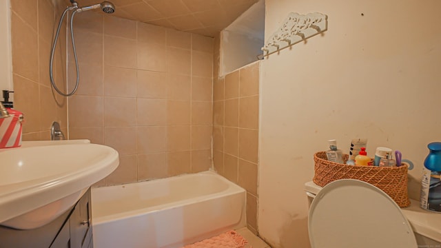 1149 Central Ave, Bridgeport, CT 06607 - bathroom with toilet, washtub / shower combination, and vanity