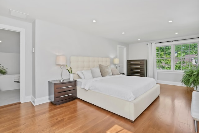 25 Conrad Rd, New Canaan, CT 06840 - bedroom featuring baseboards, light wood-style floors, and recessed lighting