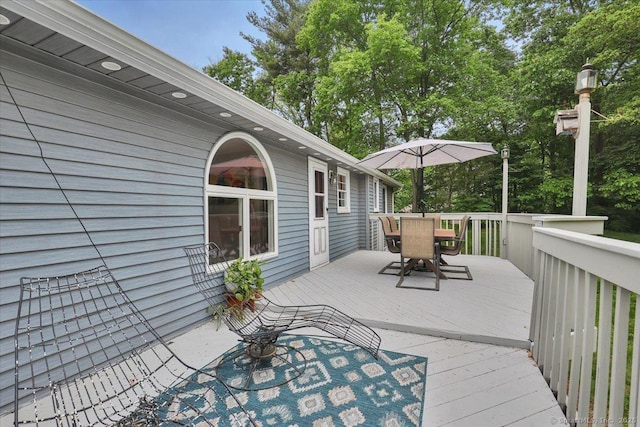 41 Blueberry Cir, Ellington, CT 06029 - wooden terrace featuring outdoor dining space