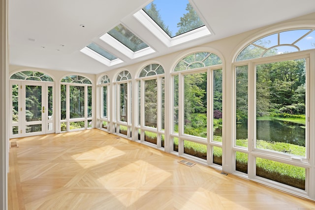 130 Easton Rd, Westport, CT 06880 - unfurnished sunroom with a skylight