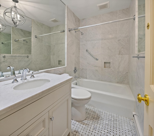 130 Easton Rd, Westport, CT 06880 - full bath featuring shower / bath combination, toilet, vanity, and tile patterned floors