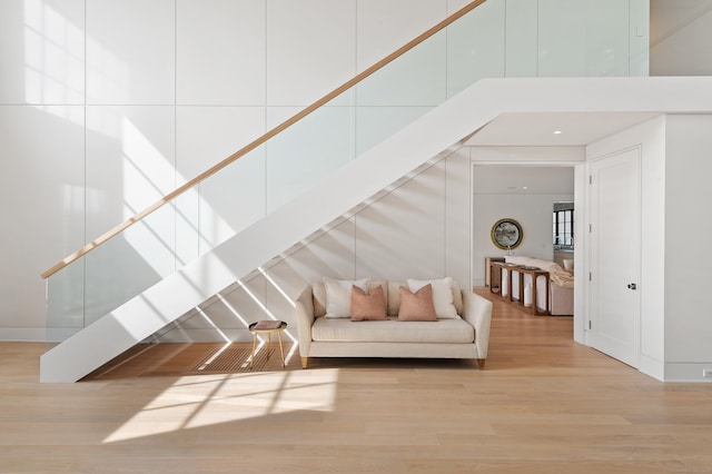 7 Dairy Rd, Greenwich, CT 06830 - stairs featuring wood finished floors and a high ceiling