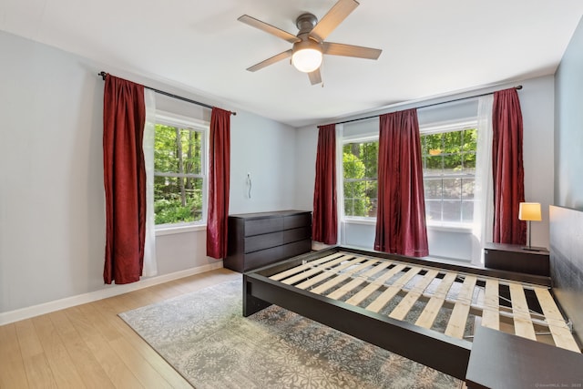 21 Dilaj Dr, Columbia, CT 06237 - unfurnished bedroom with hardwood / wood-style floors, baseboards, multiple windows, and a ceiling fan