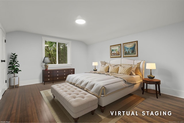 452 New Haven Ave, Derby, CT 06418 - bedroom featuring vaulted ceiling, baseboards, and wood finished floors