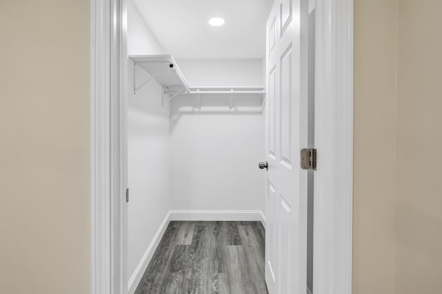 325 River Rd, Hamden, CT 06518 - walk in closet featuring dark wood finished floors