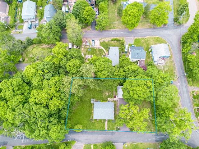 15 Seneca Rd, Middlefield, CT 06455 - aerial perspective of suburban area featuring property parcel outlined