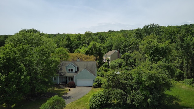 97 Spring Wood Ln, Bloomfield, CT 06002 - aerial view of property and surrounding area featuring a forest
