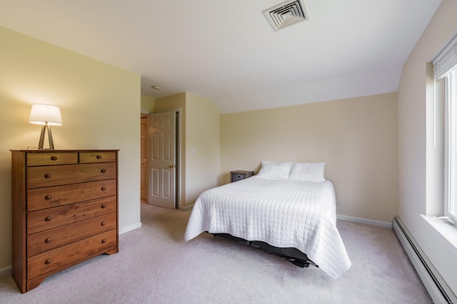 97 Spring Wood Ln, Bloomfield, CT 06002 - bedroom featuring a baseboard heating unit, light carpet, and baseboards