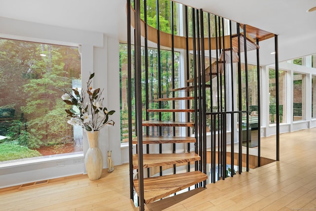 227 Dublin Hill Rd, Southbury, CT 06488 - stairs featuring wood finished floors