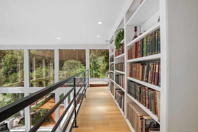 227 Dublin Hill Rd, Southbury, CT 06488 - hall featuring healthy amount of natural light, light wood-style flooring, and recessed lighting