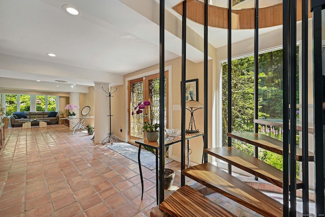 227 Dublin Hill Rd, Southbury, CT 06488 - staircase featuring healthy amount of natural light, recessed lighting, and baseboards