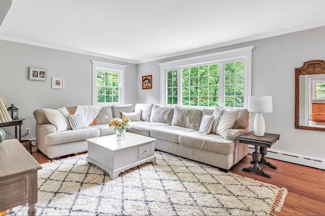 91 Bart Rd, Monroe, CT 06468 - living area featuring crown molding and wood finished floors