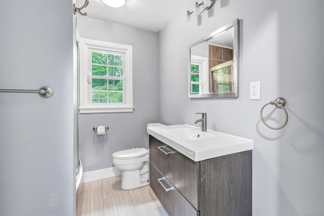 91 Bart Rd, Monroe, CT 06468 - full bath with vanity, toilet, a shower stall, and baseboards