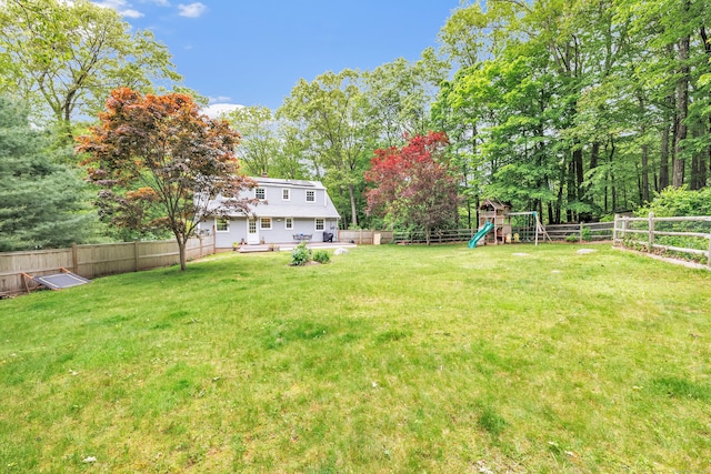 91 Bart Rd, Monroe, CT 06468 - view of yard featuring a playground and view of scattered trees