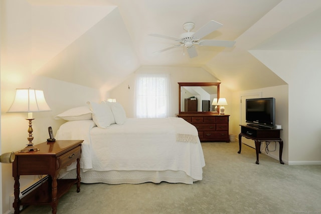 110 Cottage St, Trumbull, CT 06611 - bedroom with carpet flooring, lofted ceiling, ceiling fan, and baseboards