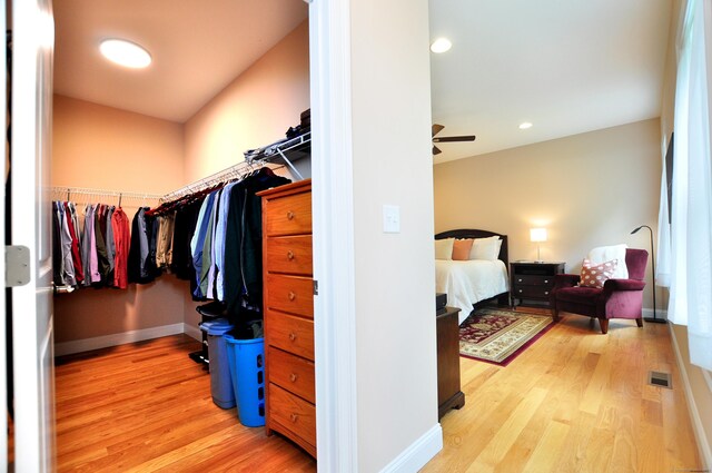 221 Scenic Dr Unit 221, Berlin, CT 06037 - spacious closet with wood finished floors and a ceiling fan