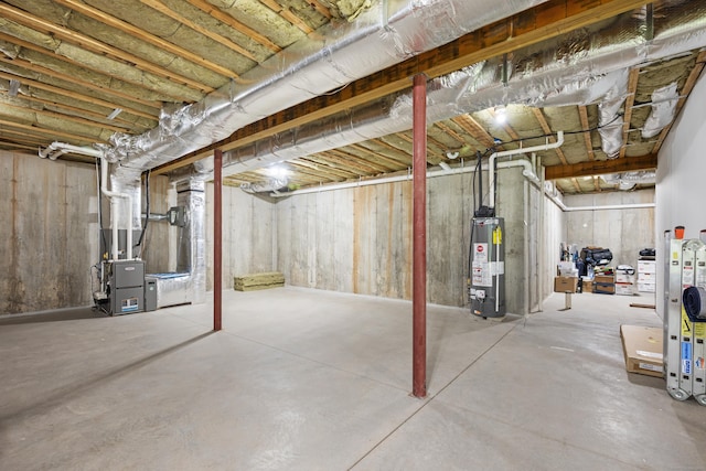 221 Scenic Dr Unit 221, Berlin, CT 06037 - unfinished basement with water heater and heating unit