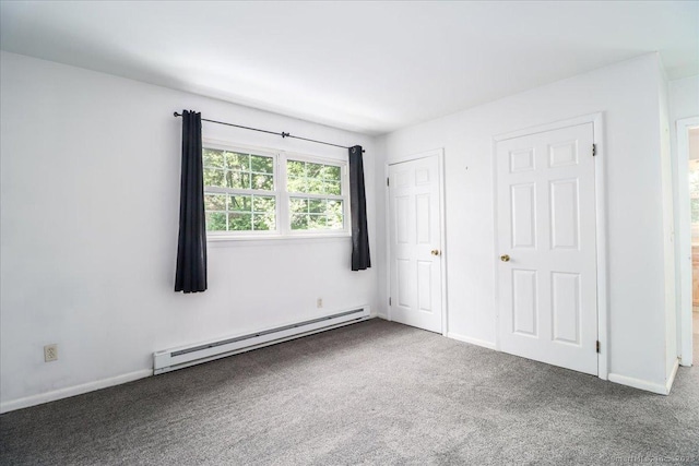 12 Terrace Pl Unit 12, New Milford, CT 06776 - unfurnished bedroom with a baseboard radiator, carpet, and baseboards