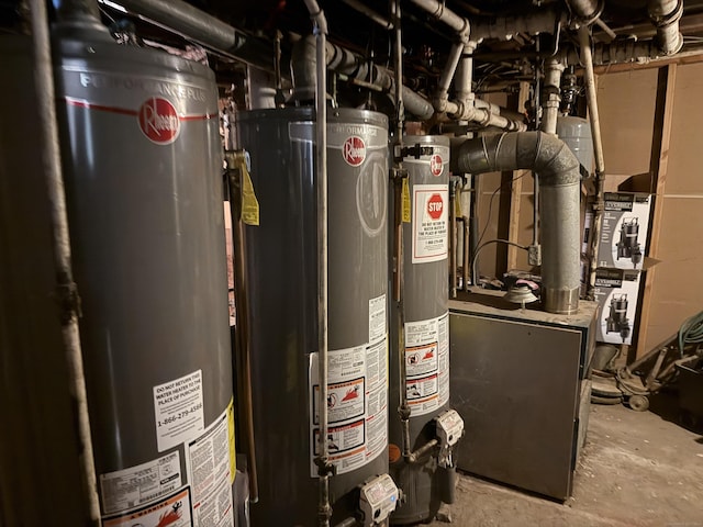 290 Ridgefield Ave, Bridgeport, CT 06610 - utility room featuring water heater