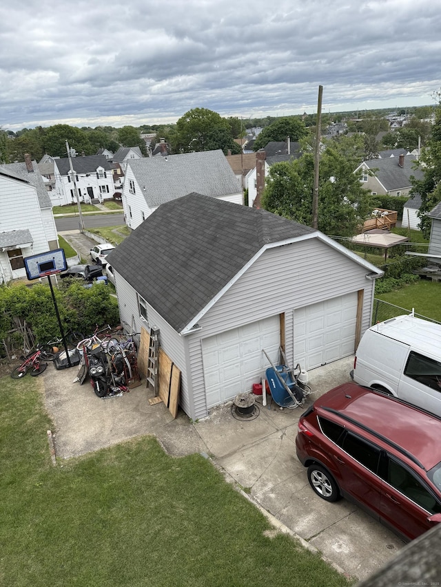 290 Ridgefield Ave, Bridgeport, CT 06610 - detached garage featuring a residential view