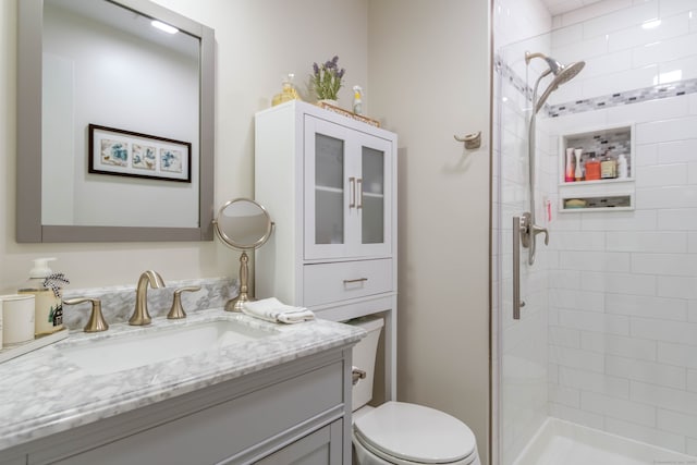 2955 Madison Ave Apt 25, Bridgeport, CT 06606 - full bathroom featuring a shower stall, toilet, and vanity