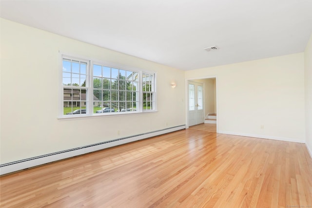 31 Elizabeth St, Shelton, CT 06484 - unfurnished room with baseboard heating, wood finished floors, and baseboards