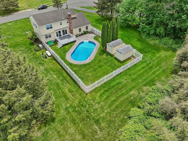 31 Elizabeth St, Shelton, CT 06484 - view from above of property with a pool