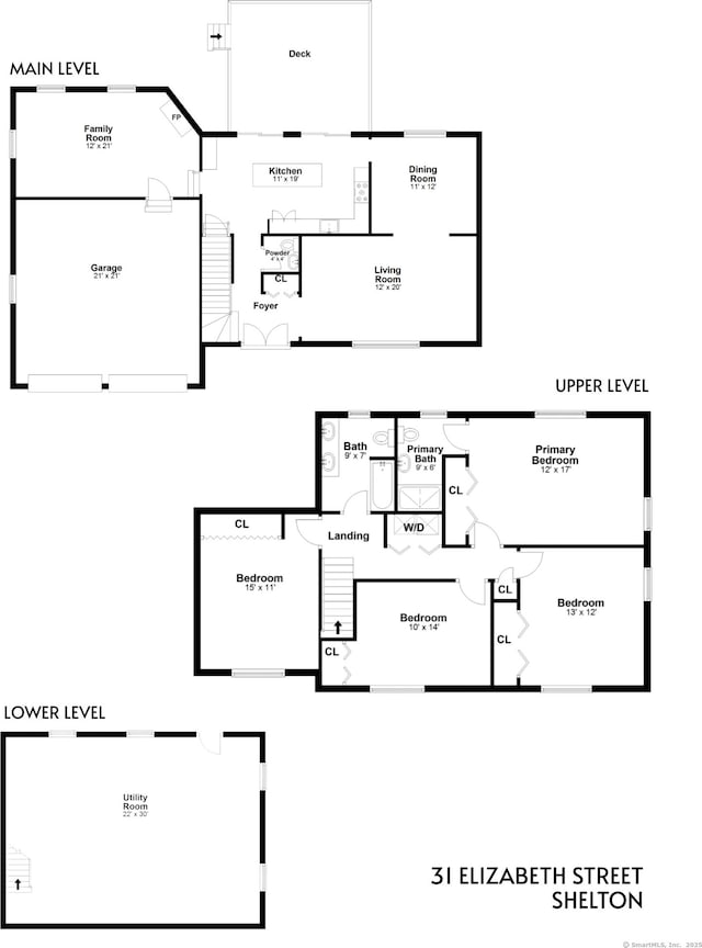 31 Elizabeth St, Shelton, CT 06484 - room layout