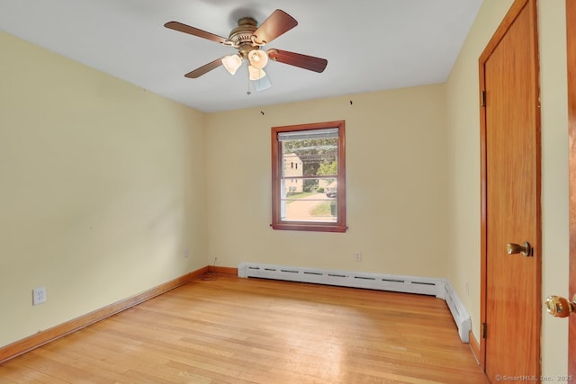 38 Craig Ave, Southington, CT 06489 - spare room featuring light wood-style floors, baseboards, and ceiling fan