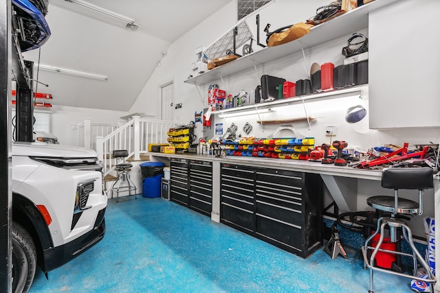 3657 Park Ave, Fairfield, CT 06825 - garage with a workshop area