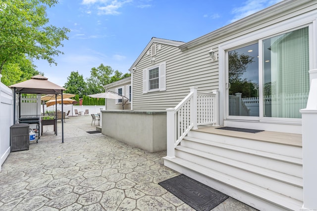 3657 Park Ave, Fairfield, CT 06825 - view of patio featuring a gazebo and outdoor dining area