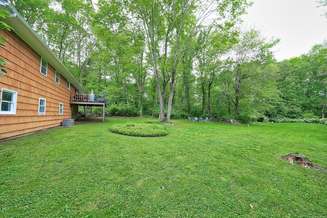 408 Reservoir Rd, Southbury, CT 06488 - view of grassy yard featuring a deck