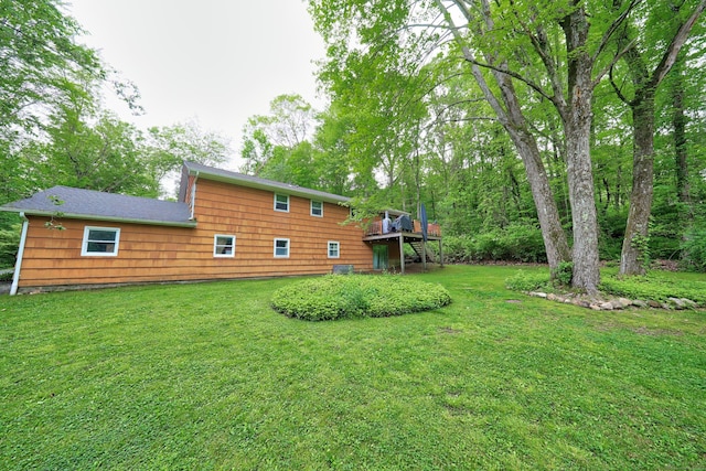 408 Reservoir Rd, Southbury, CT 06488 - rear view of house with a yard and a deck
