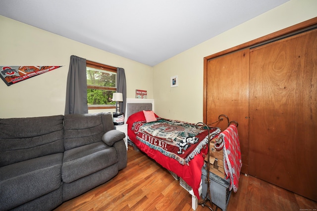 408 Reservoir Rd, Southbury, CT 06488 - bedroom with wood finished floors and a closet