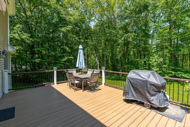 113 Charles St, Tolland, CT 06084 - deck with outdoor dining space and a grill