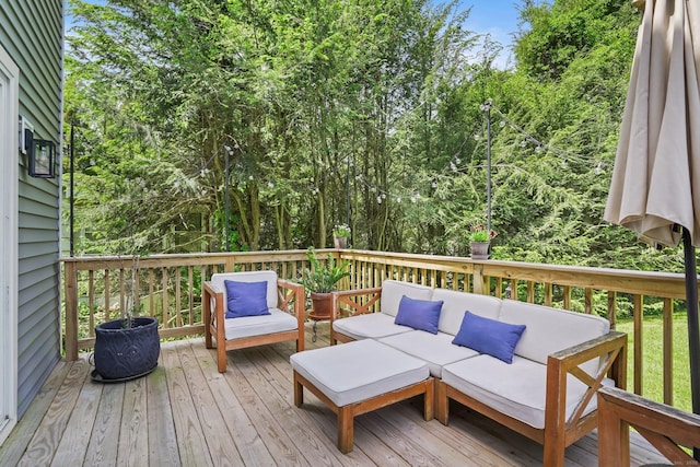 37 Highgate Rd, Trumbull, CT 06611 - deck featuring an outdoor hangout area