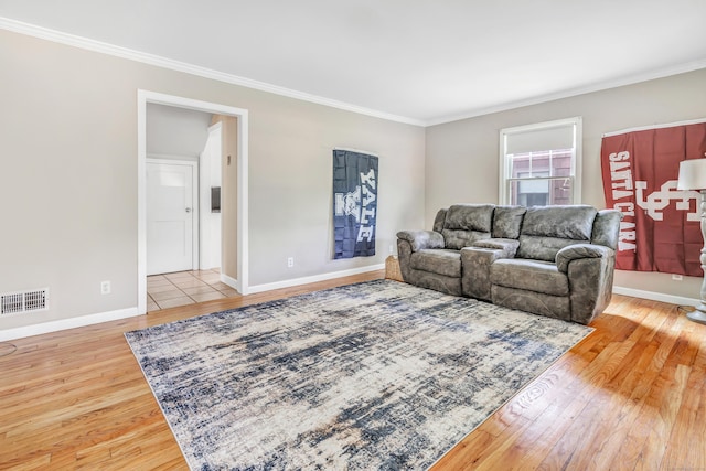 855 Stratford Rd, Stratford, CT 06615 - living room with wood finished floors and crown molding