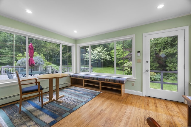 89 Pease Rd, Woodbridge, CT 06525 - sunroom featuring baseboard heating