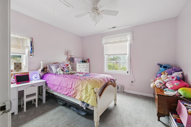 86 Chambers St, Waterbury, CT 06708 - carpeted bedroom featuring attic access, a ceiling fan, and baseboards