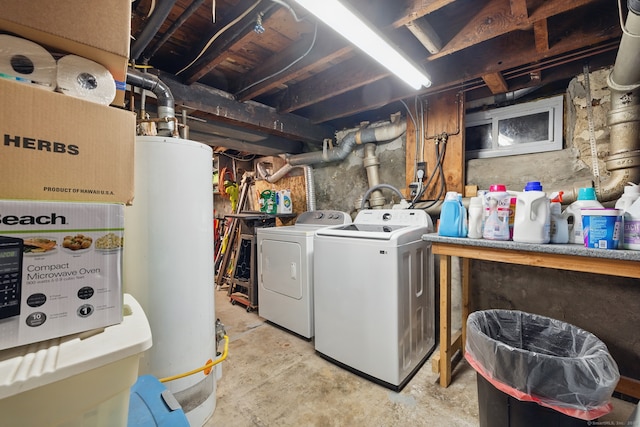 86 Chambers St, Waterbury, CT 06708 - washroom featuring separate washer and dryer and water heater